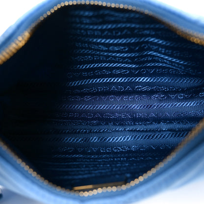 Prada Re-Nylon Saffiano Stitched Mini Re-Edition 1995 Chaine Shoulder Bag Blue 5 of 9