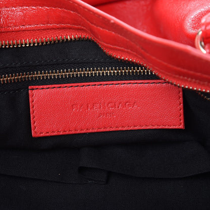 Balenciaga Glossy Nappa Gold Metallic Edge Hardware City Rouge Grenade 6 of 8