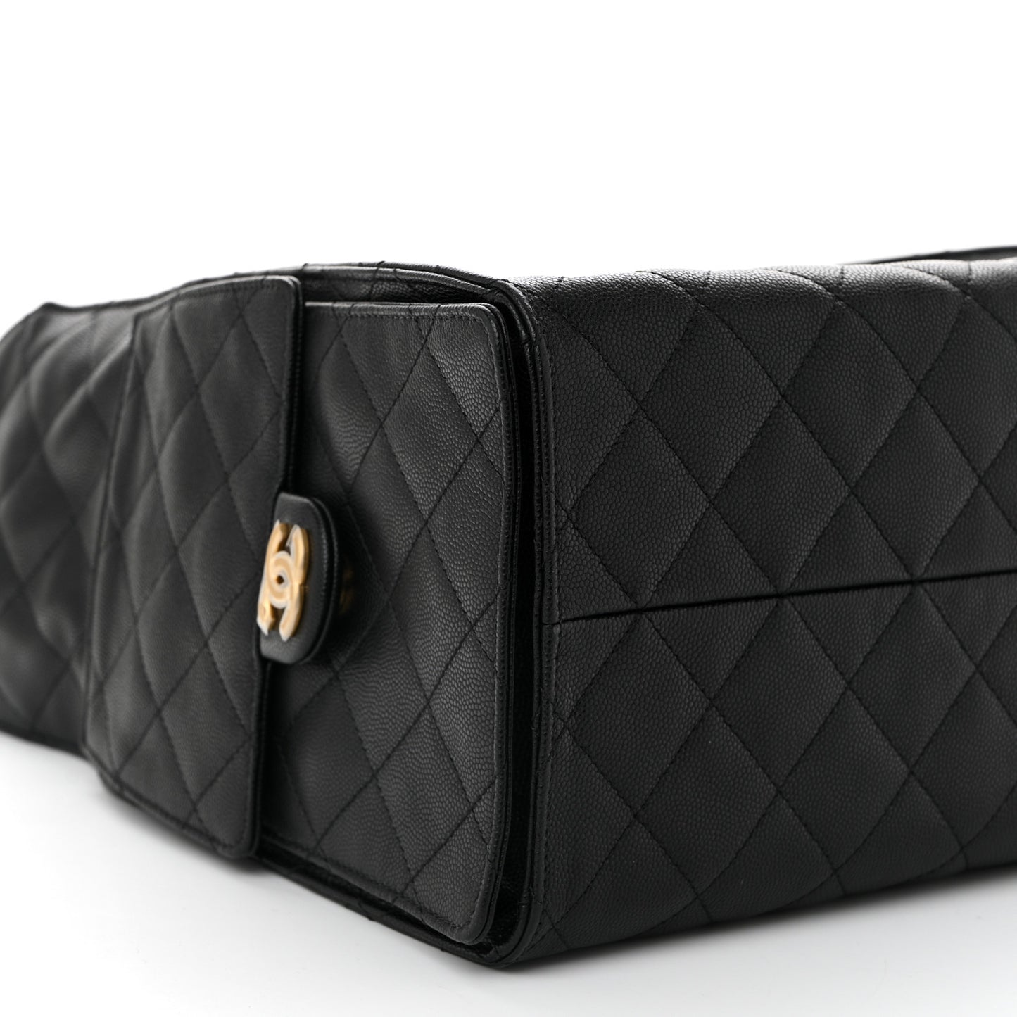 Caviar Quilted Medium Chanel 25 Handbag Black