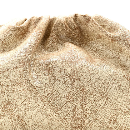 Bottega Veneta Crackled Calfskin The Pouch Oversized Clutch Zabaione 8 of 10