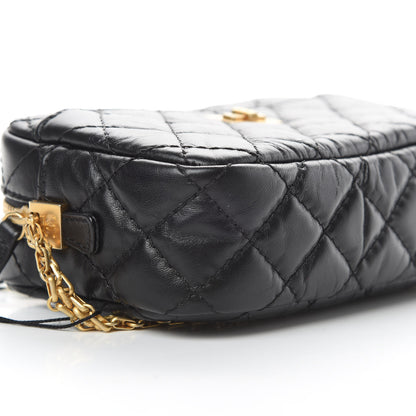 Chanel Aged Calfskin Quilted Mini Reissue Camera Case Black 9 of 10