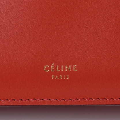 Celine Patina Box Calfskin Medium Clasp Bag Scarlet 6 of 11