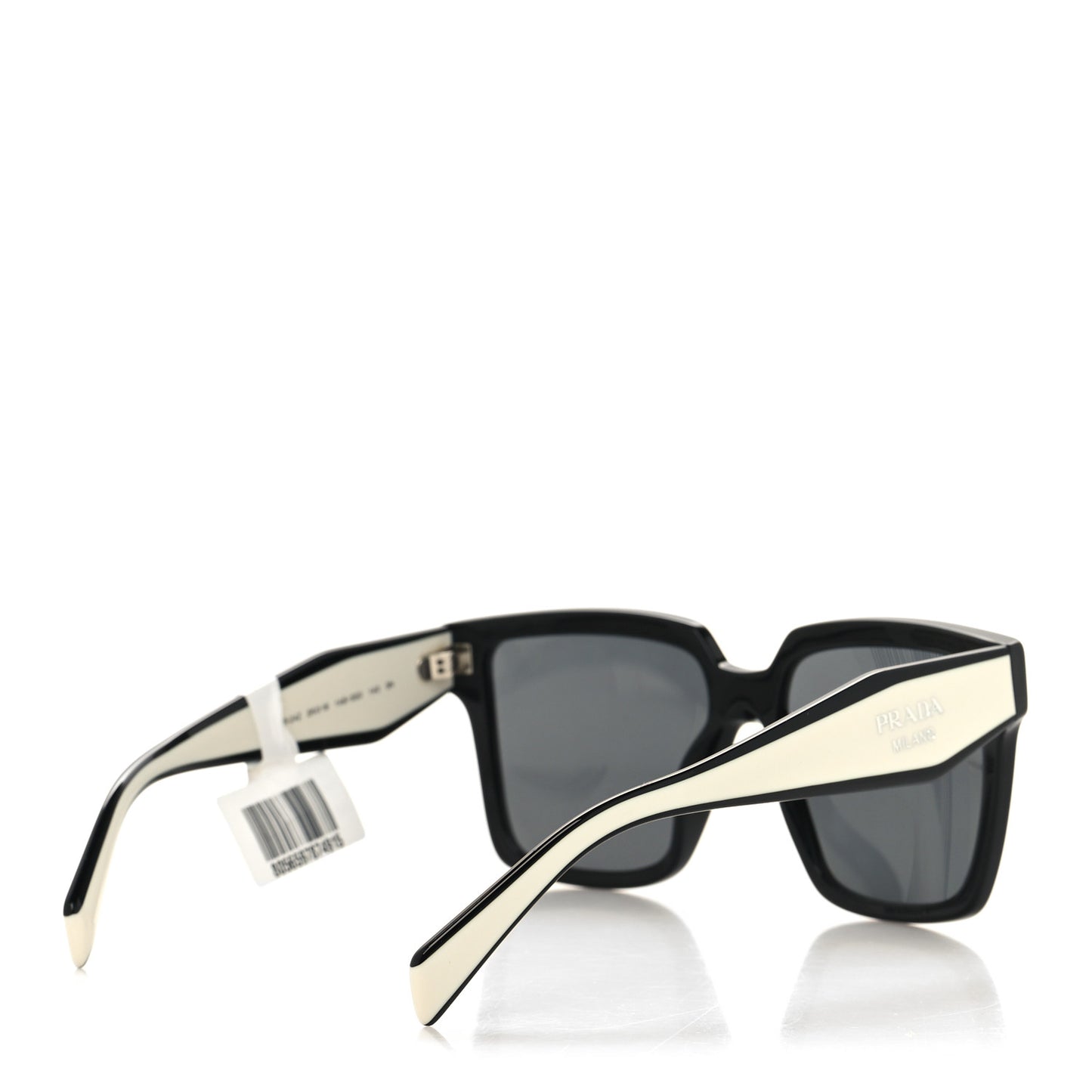 Acetate Square Sunglasses SPR 24Z Black White