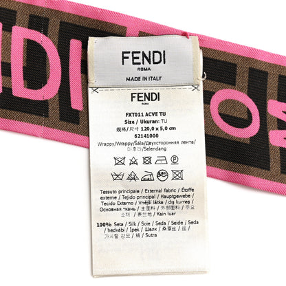 Fendi Silk Wrappy Bandeau Pink Tobacco 3 of 4