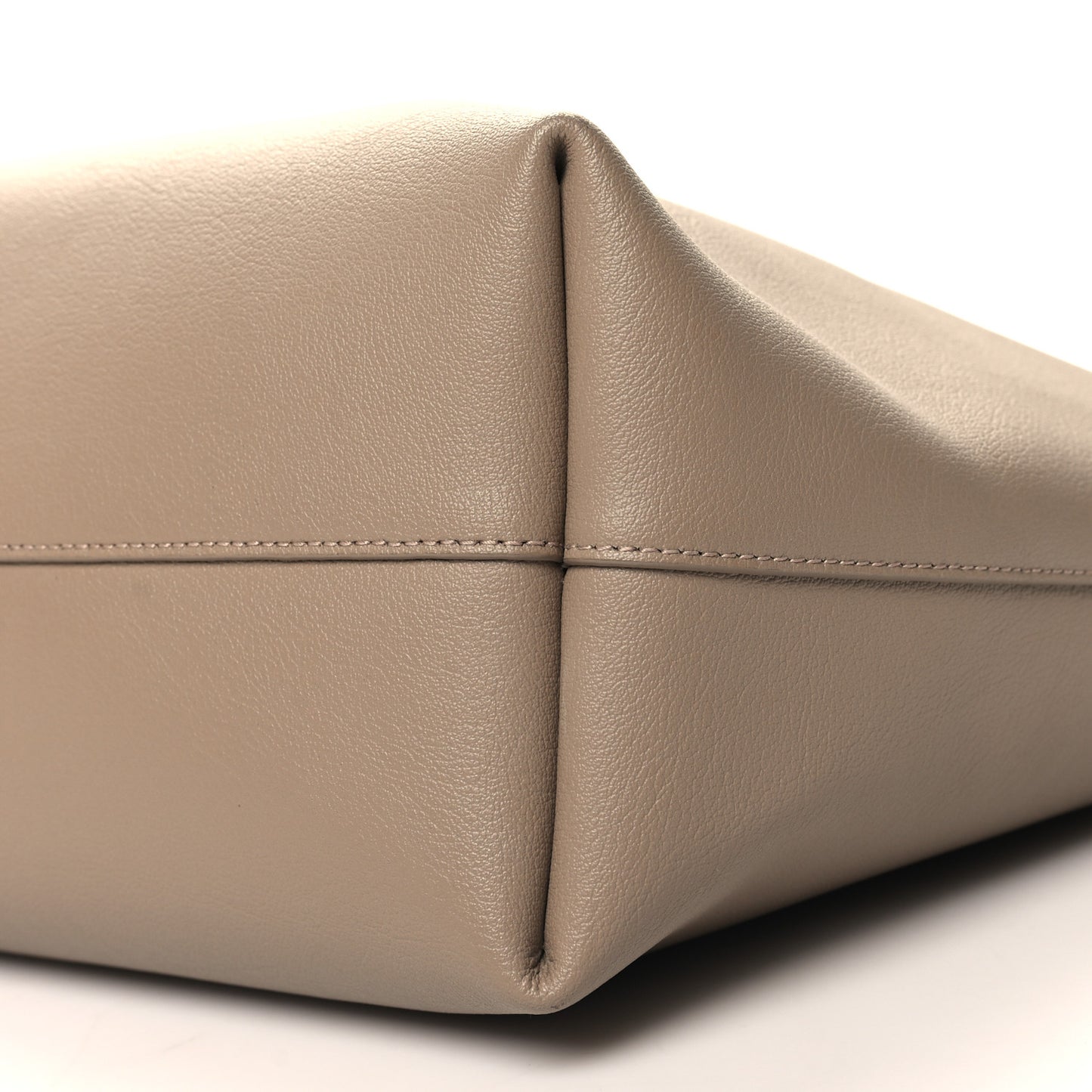 Calfskin Large Shopping Tote Dark Beige