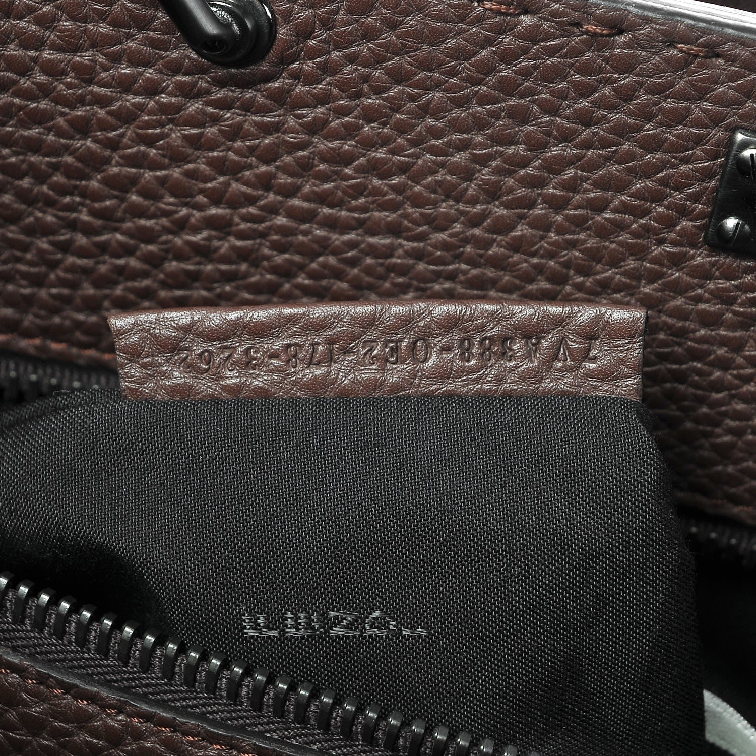 Fendi Cuoio Romano Selleria Studded Large Mens Peekaboo Iconic Essential Satchel Marrone Sunflower Multicolor 8 of 8