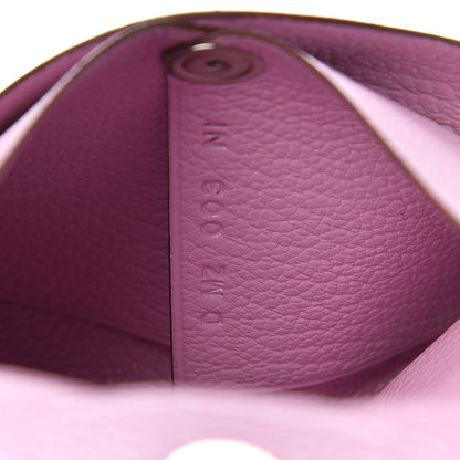 Hermes Chevre Mysore Bastia Coin Purse Mauve Sylvestre 6 of 8