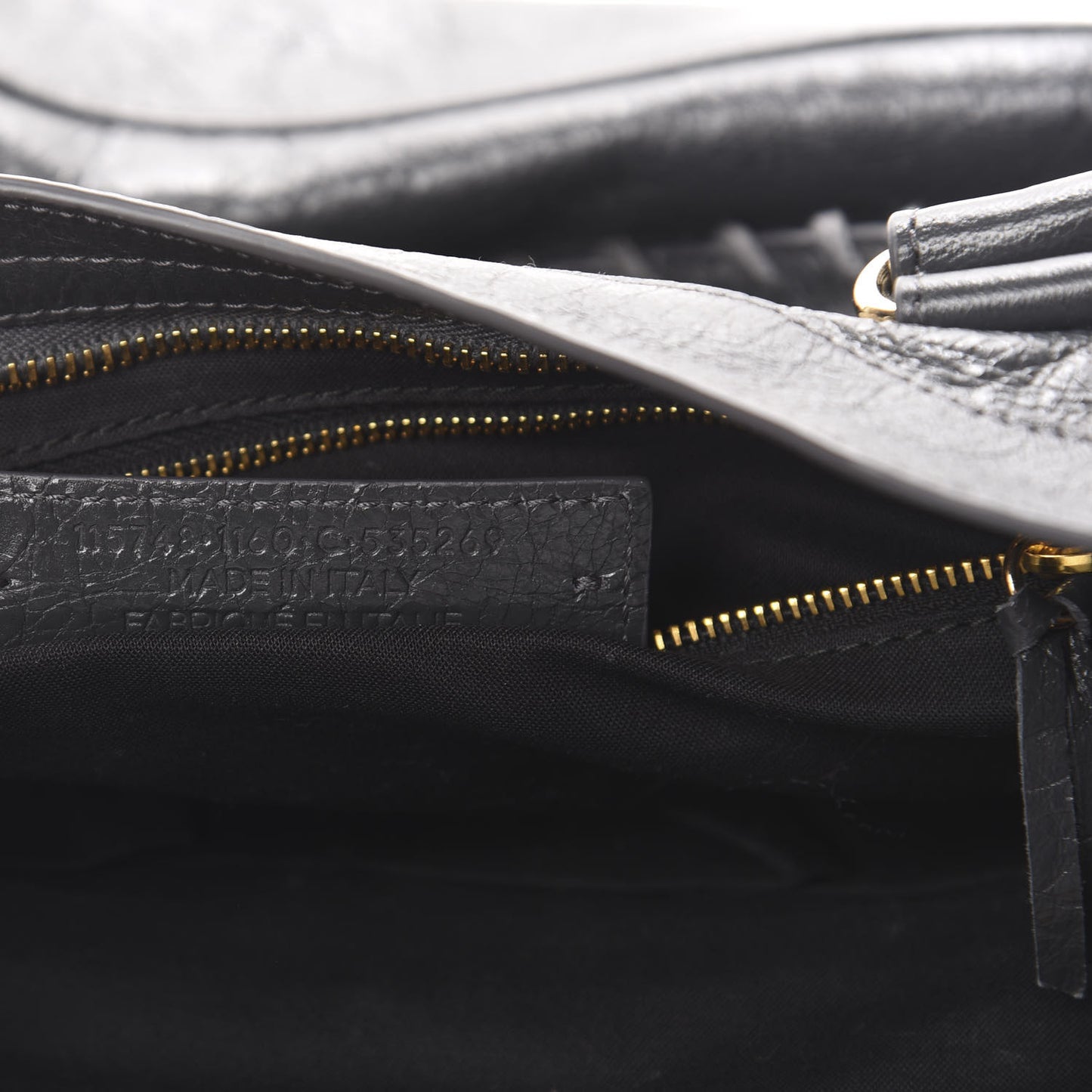 Agneau Classic Gold Hardware City Gris Fossile Anthracite