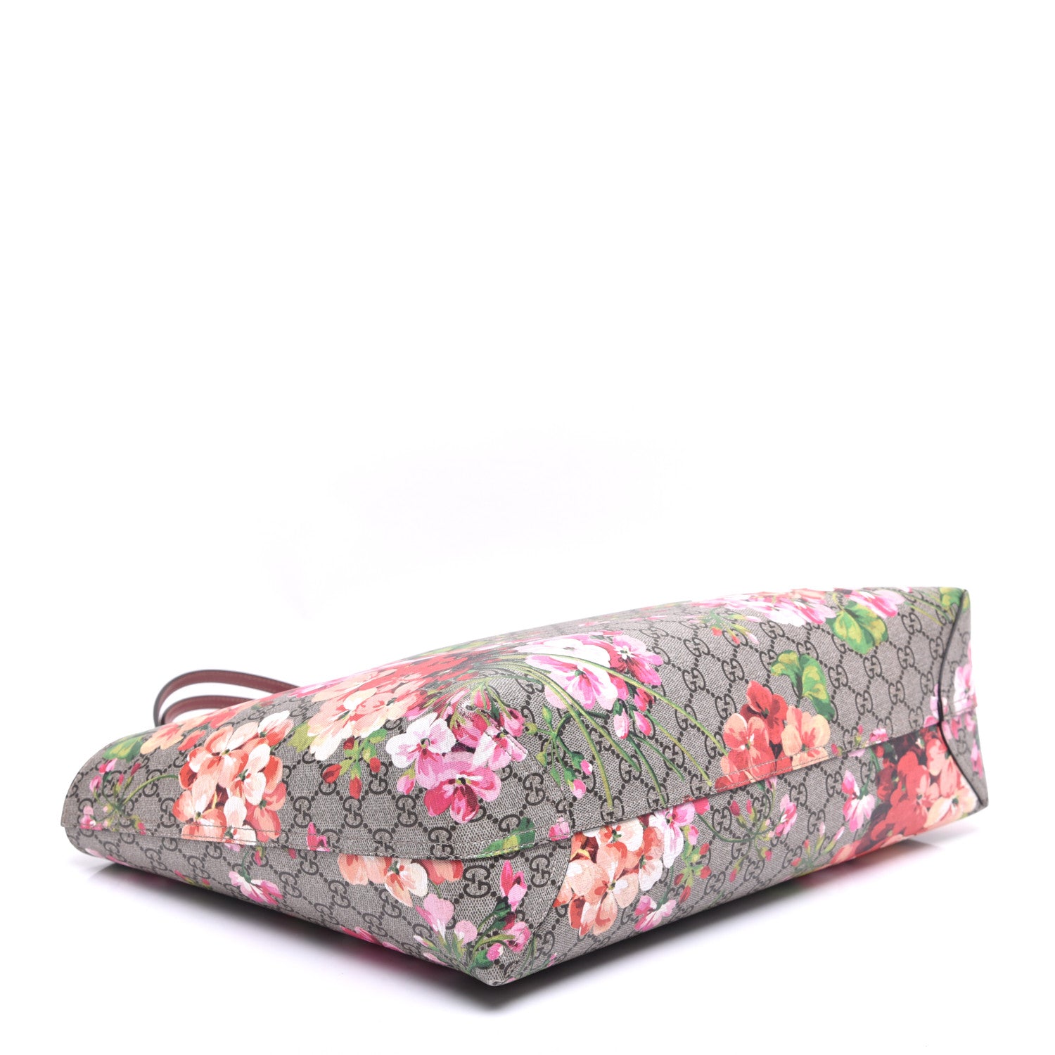 Gucci GG Supreme Monogram Blooms Medium Reversible Tote Beige Multicolor Dry Rose 7 of 17
