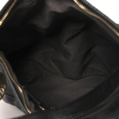 Fendi Vitello FF Perforated Chef Hobo Black 5 of 11
