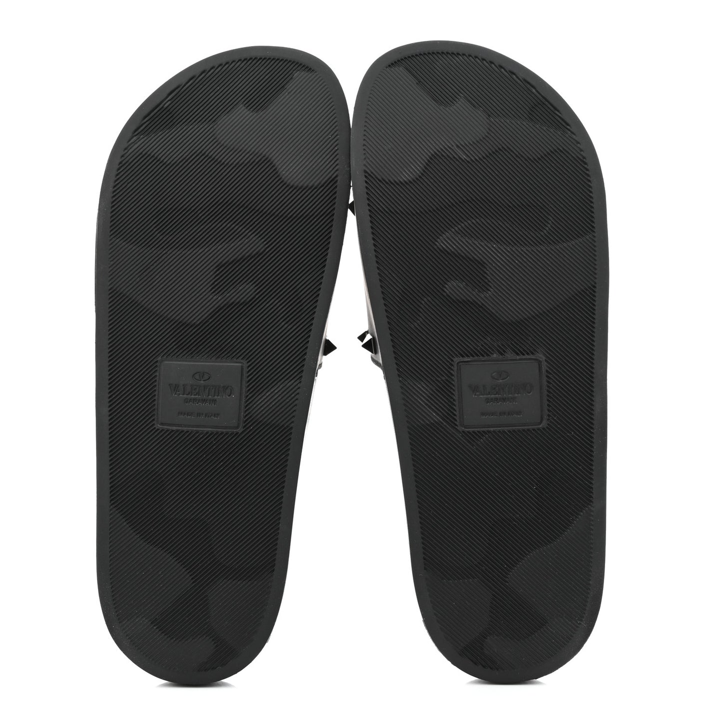 Rubber Rockstud Slide Sandals 41 Black