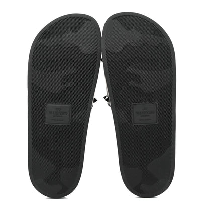 Valentino Garavani Rubber Rockstud Slide Sandals 41 Black 5 of 7