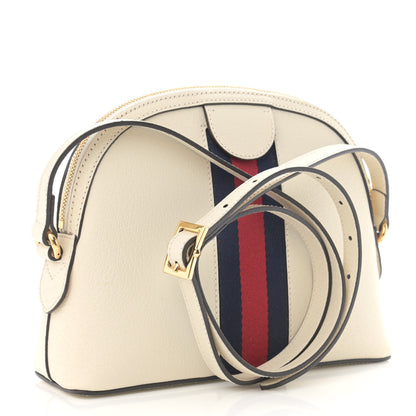Gucci Textured Dollar Calfskin Web Small Ophidia Dome Shoulder Bag Mystic White 3 of 10