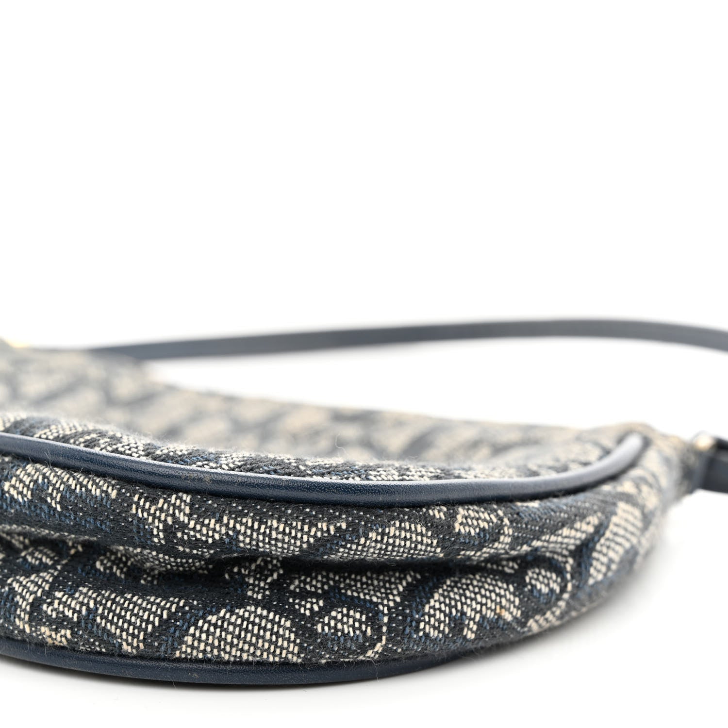 Christian Dior Monogram Mini Saddle Pochette Navy 10 of 13