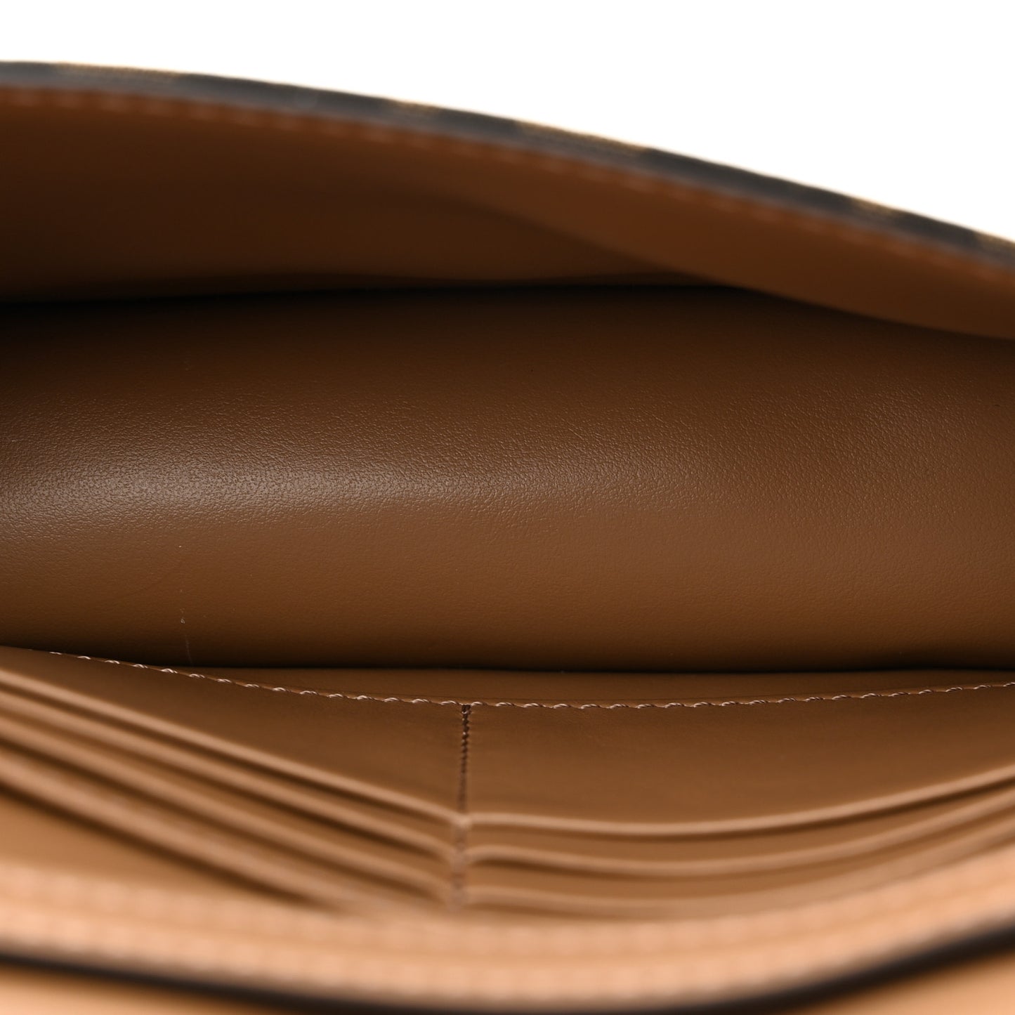 Fabric Jacquard FF 1974 Wallet On Chain Tobacco Moro