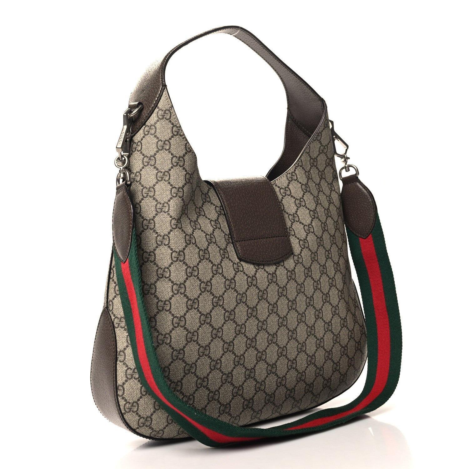 Gucci GG Supreme Monogram Web Medium Dionysus Hobo Brown 3 of 10