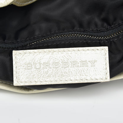 Burberry Nylon Beat Check Medium Victoria Tote White 6 of 8