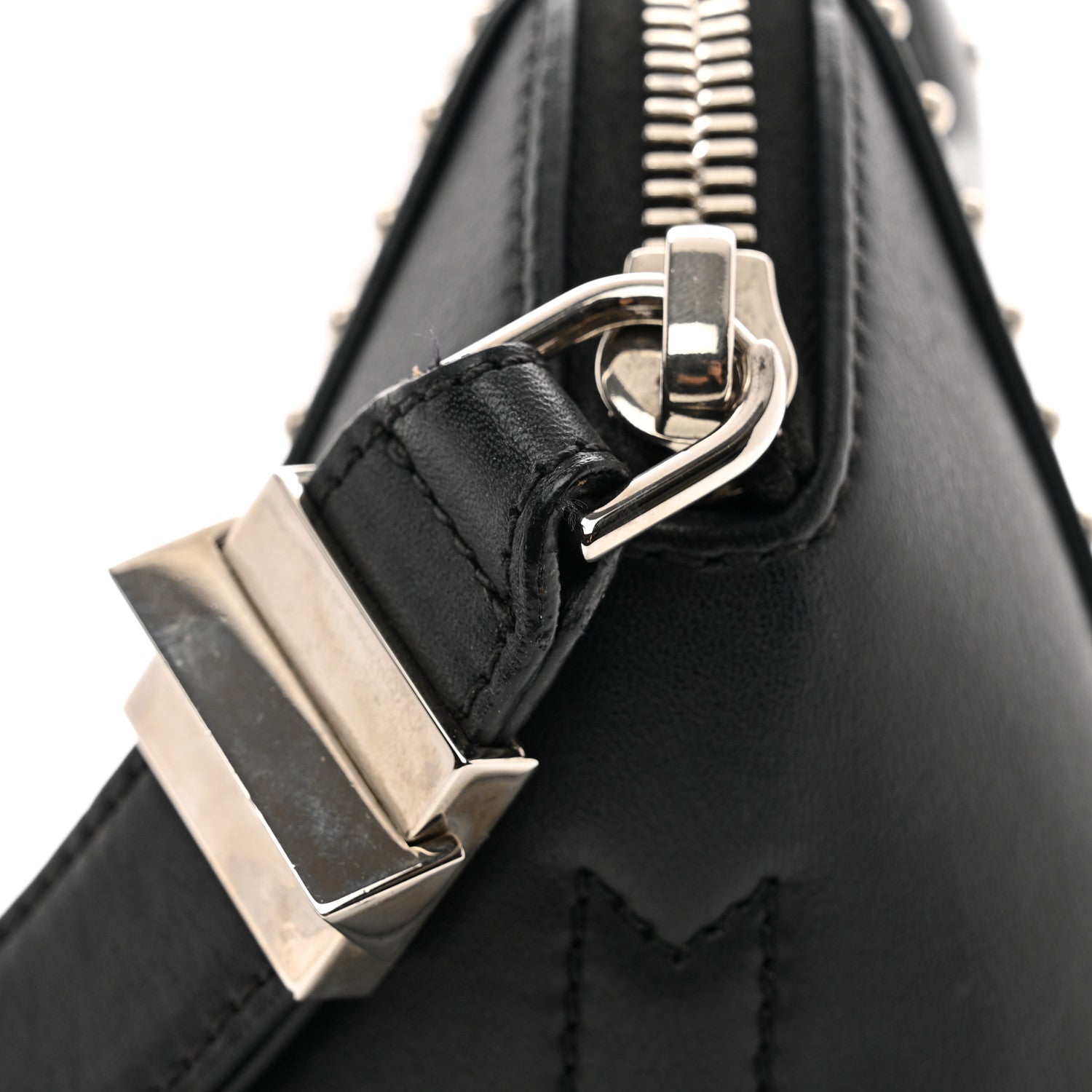 Givenchy Calfskin Small Studded Antigona Beauty Wristlet Black 11 of 11