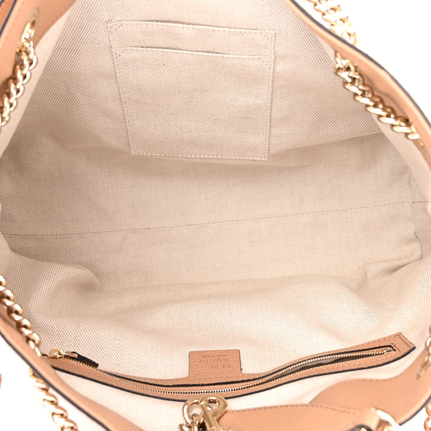 Gucci Pebbled Calfskin Medium Soho Chain Shoulder Bag Camelia 5 of 11
