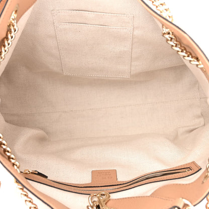 Gucci Pebbled Calfskin Medium Soho Chain Shoulder Bag Camelia 5 of 11
