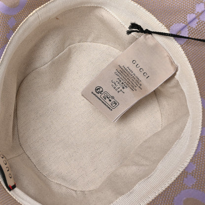 Gucci Monogram Jumbo GG Mosteria Bucket Hat S Beige Lapis 6 of 8