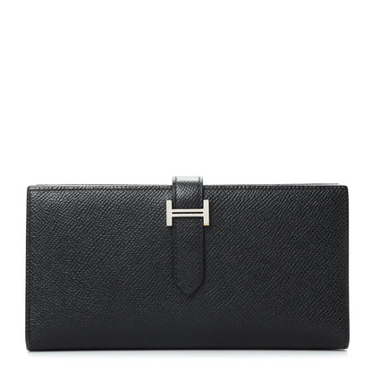 Hermes Epsom Bearn Gusset Wallet Black 1 of 7
