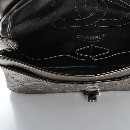 Chanel Metallic Aged Calfskin 2.55 Reissue 225 Flap Dark Silver 5 of 7