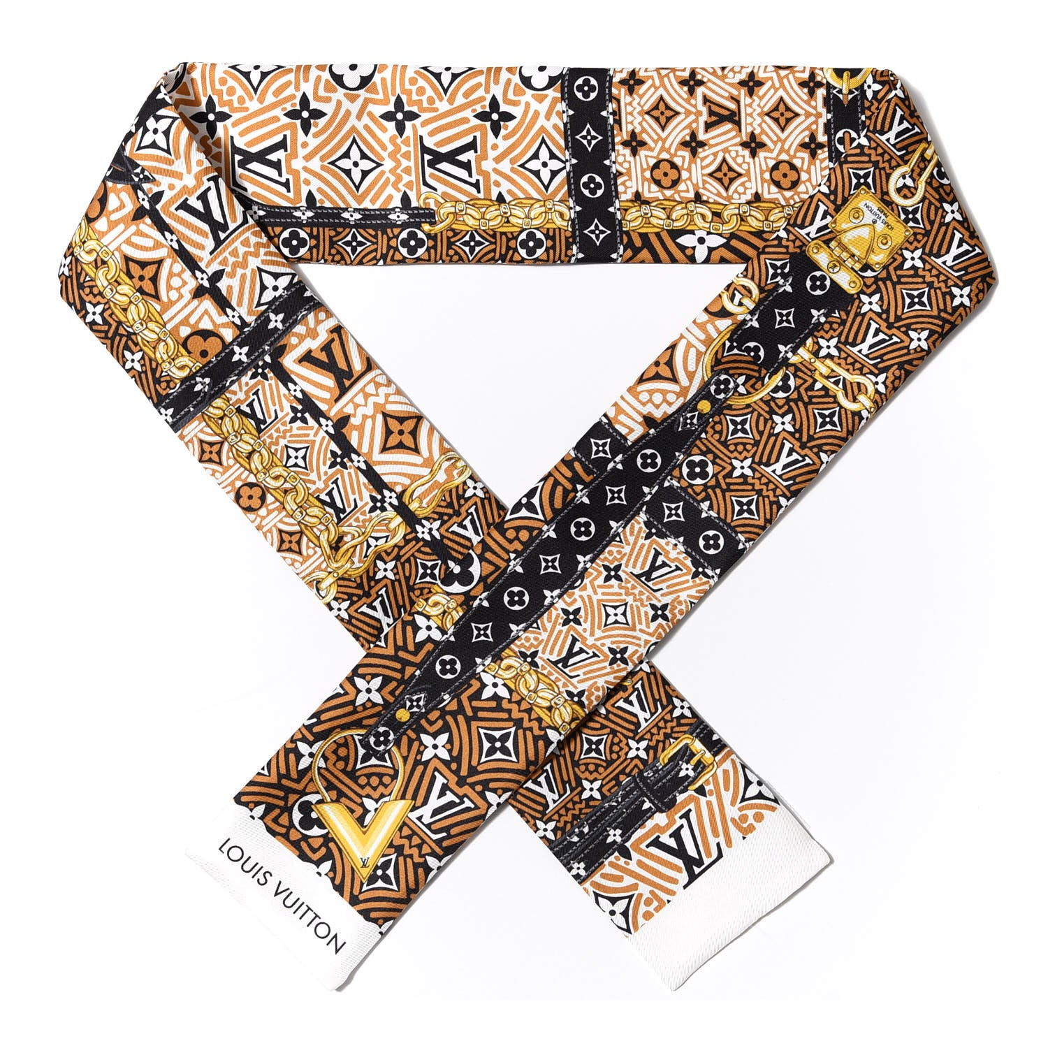 Louis Vuitton Silk Monogram Crafty Confidential Bandeau Caramel 1 of 3