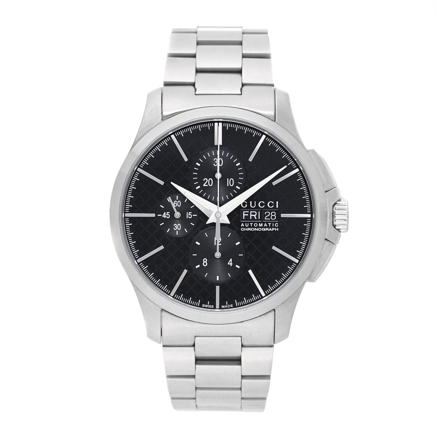 Stainless Steel 44mm G-Timeless Chronograph Automatic Watch Black