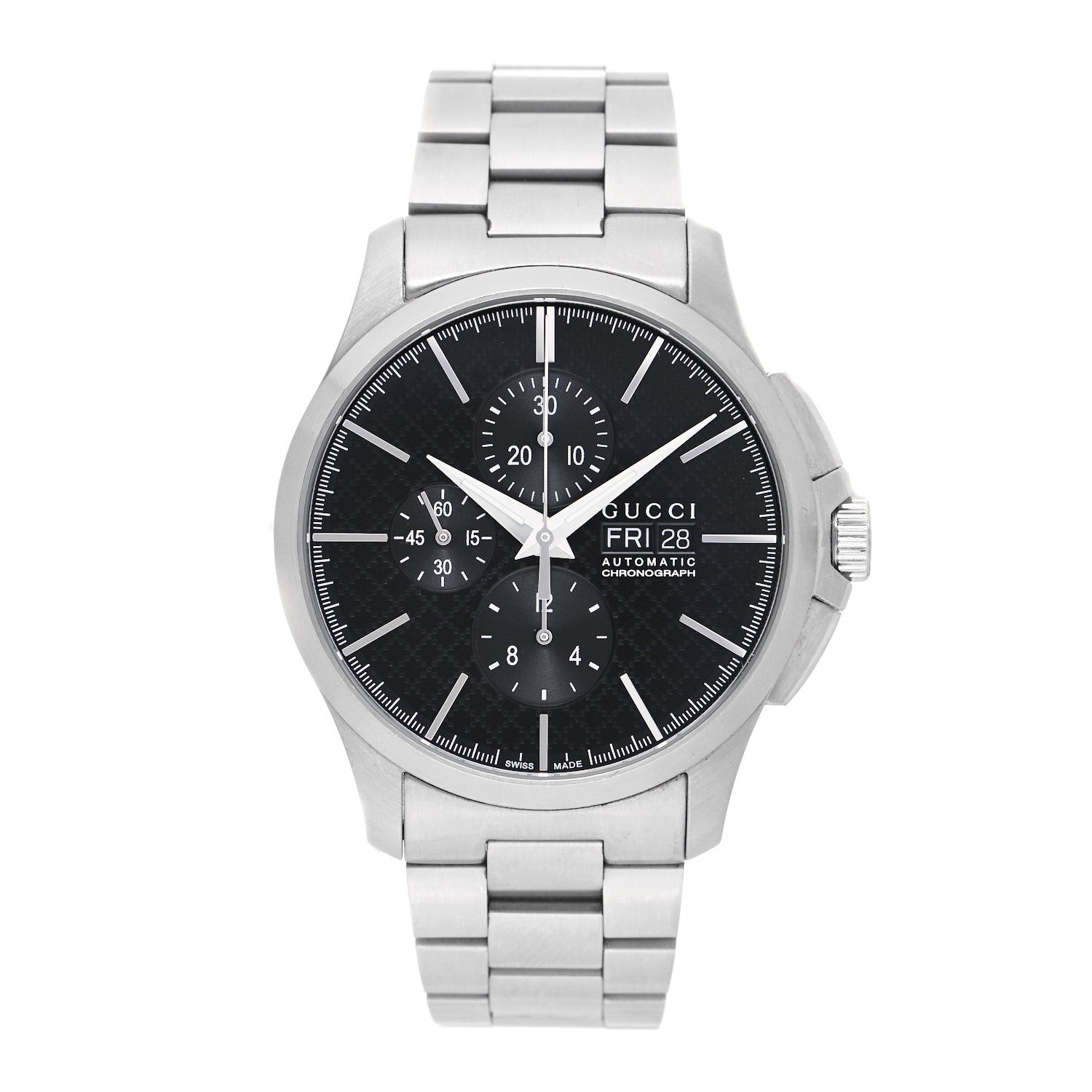 Gucci Stainless Steel 44mm G-Timeless Chronograph Automatic Watch Black 1 of 5
