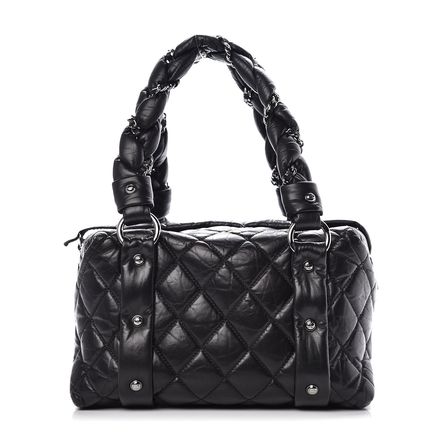 Chanel Distressed Lambskin Lady Braid Small Tote Black 1 of 9