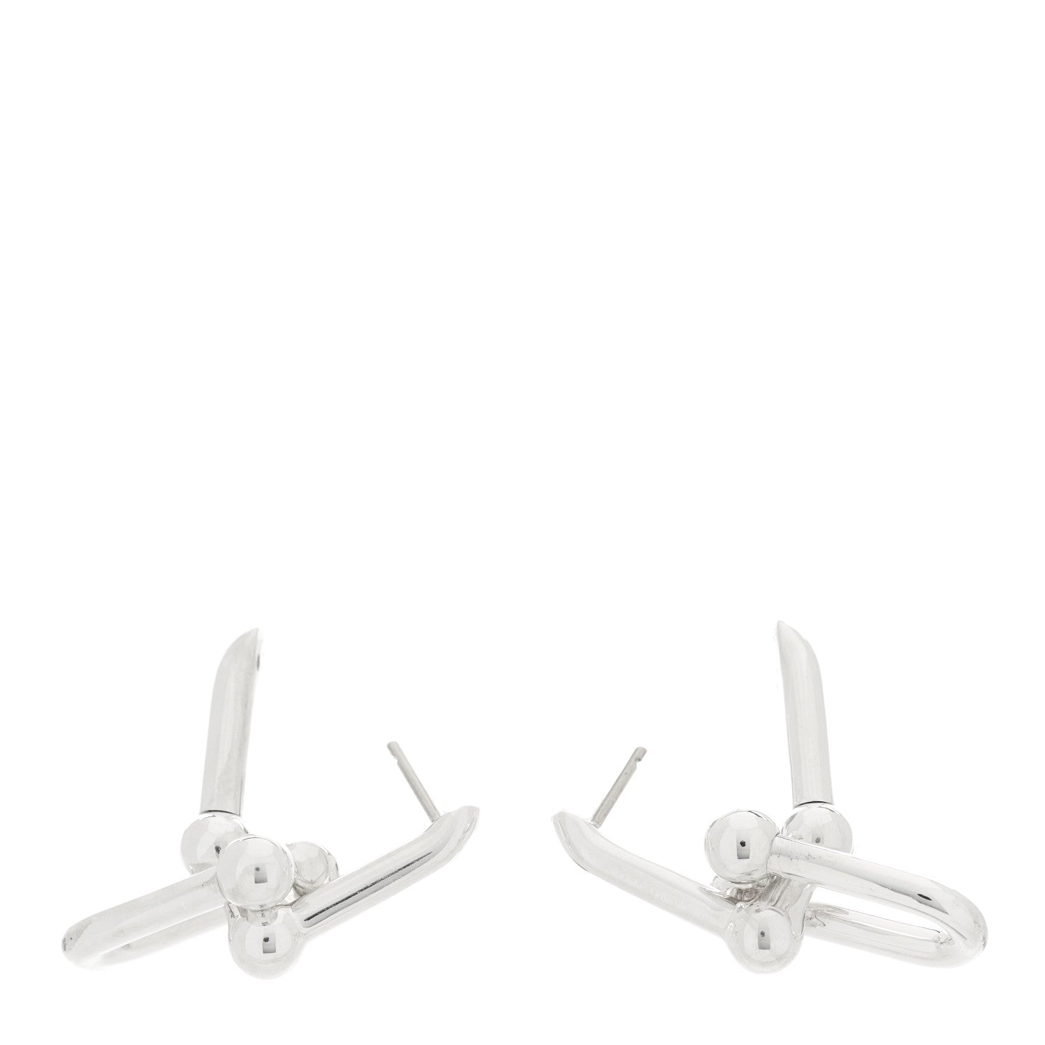 Tiffany Sterling Silver Large HardWear Link Earrings 3 of 5
