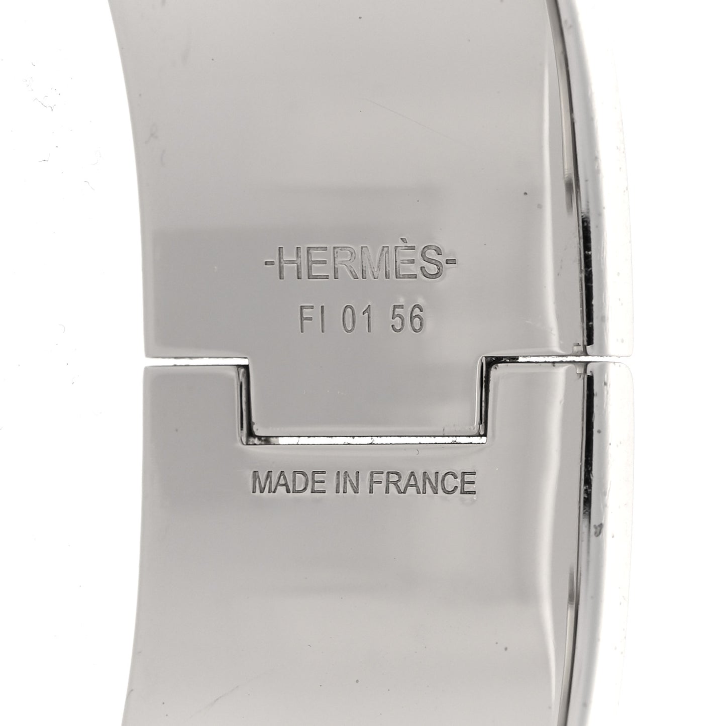 Enamel Wide Clic Clac H Bracelet PM White