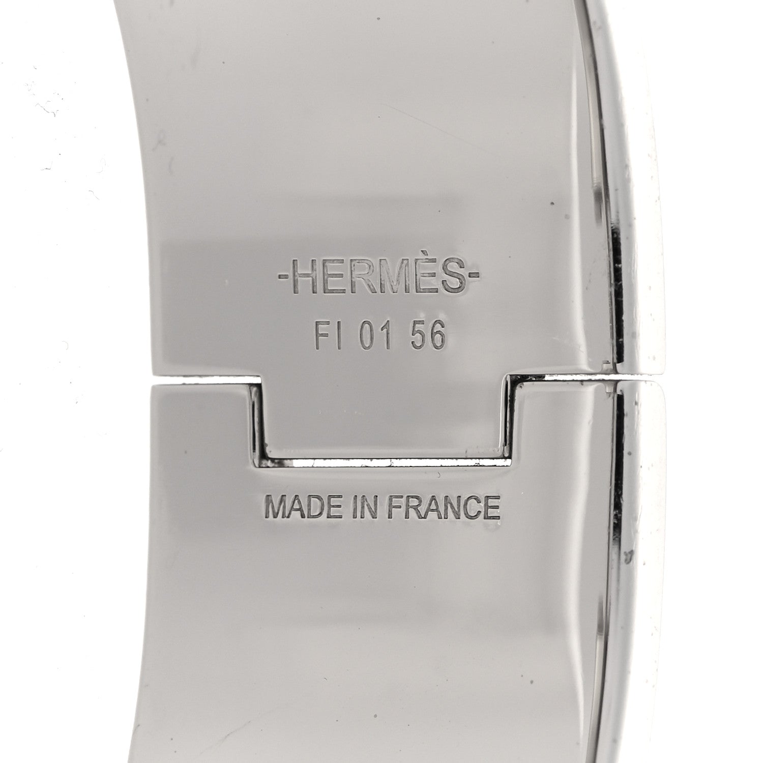 Hermes Enamel Wide Clic Clac H Bracelet PM White 5 of 6