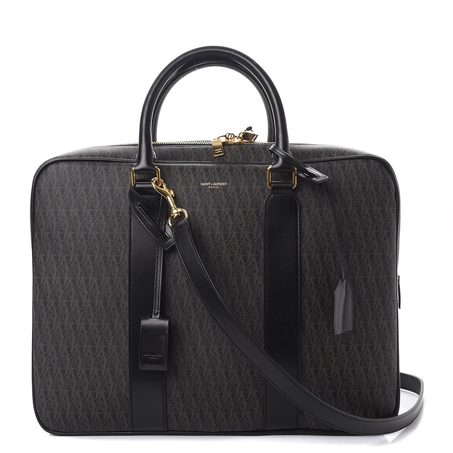 Toile Classic Monogram Rodeo Briefcase Black