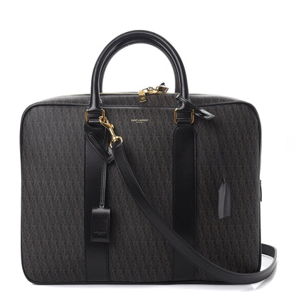 Saint Laurent Toile Classic Monogram Rodeo Briefcase Black 1 of 7