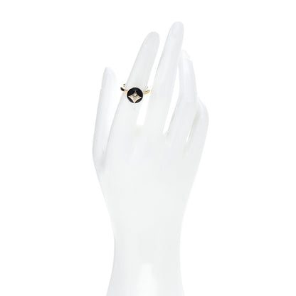 Louis Vuitton 18K Yellow Gold Diamond Black Onyx Idylle Blossom Ring 51 5.75 2 of 6
