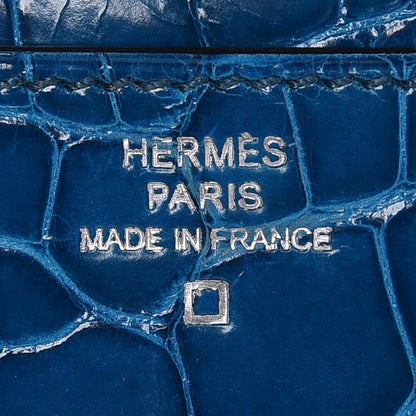 Hermes Shiny Alligator Constance Wallet Bleu Izmir 6 of 9