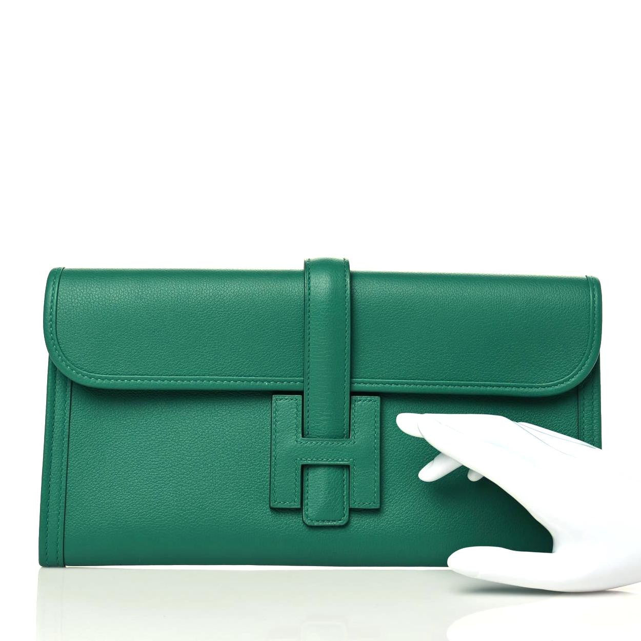 Hermes Swift Jige Elan 29 Clutch Vert Vertigo 3 of 8