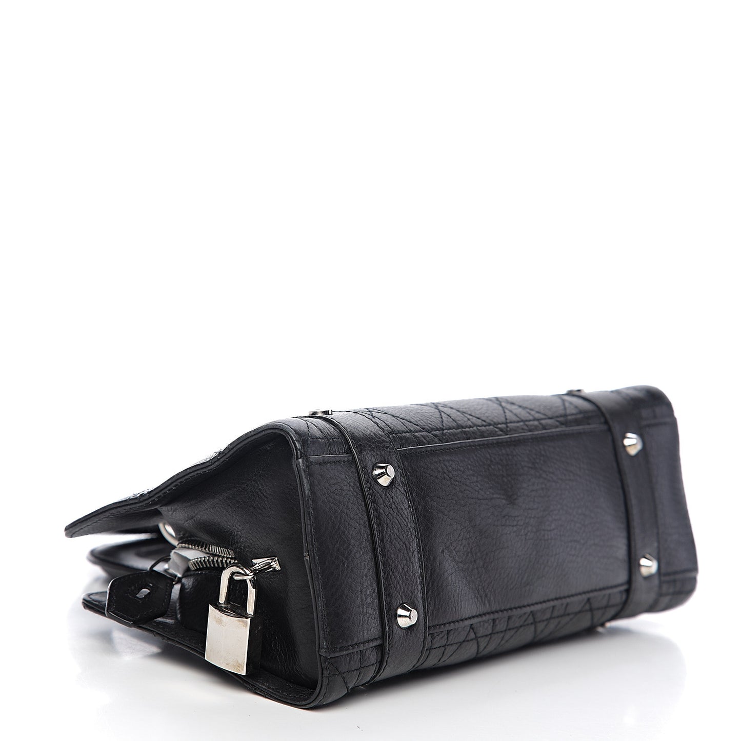 Calfskin Cannage Stitched Small Lady East West Lady Dior Black