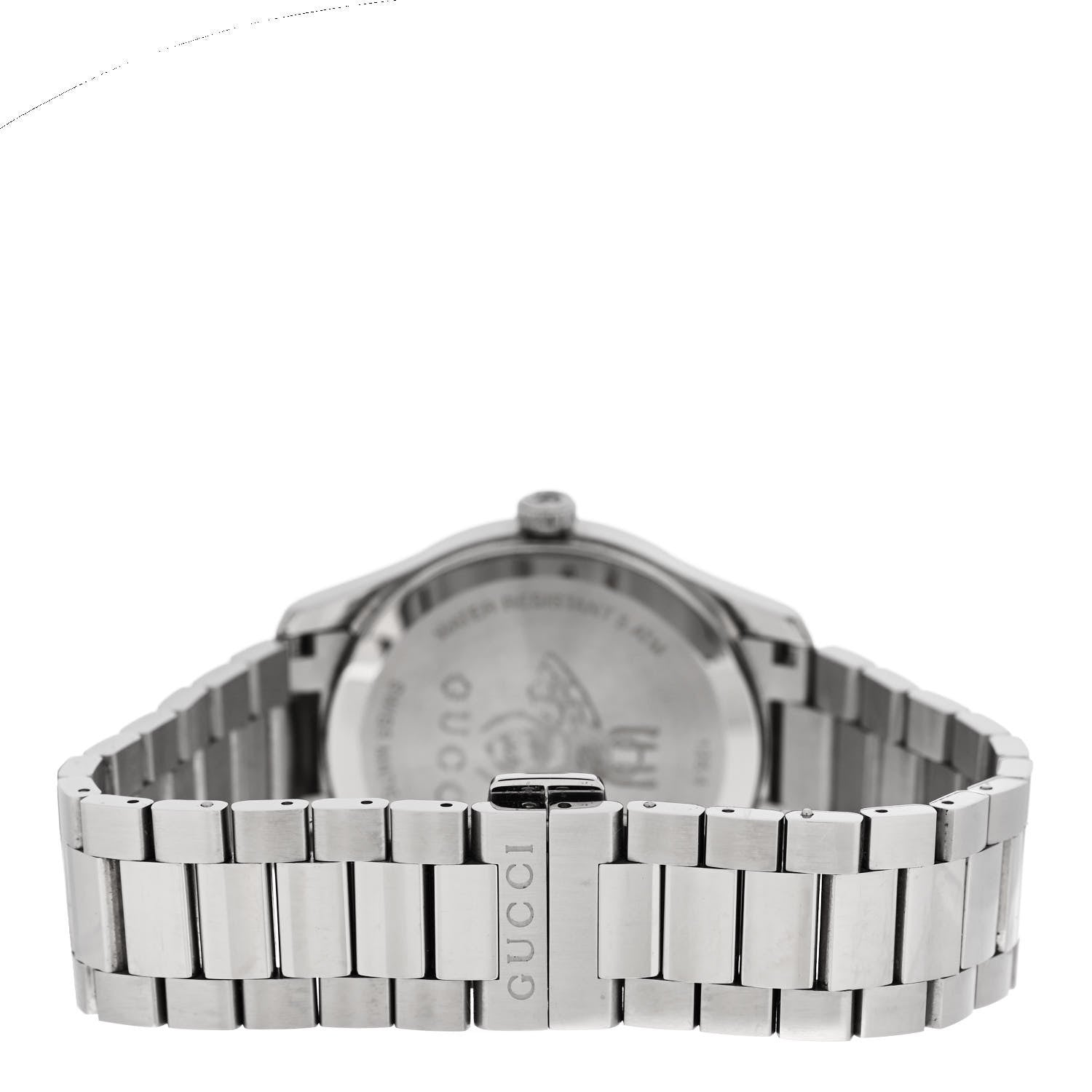 Gucci Stainless Steel 38mm G-Timeless Bee Quartz Watch Black 3 of 4