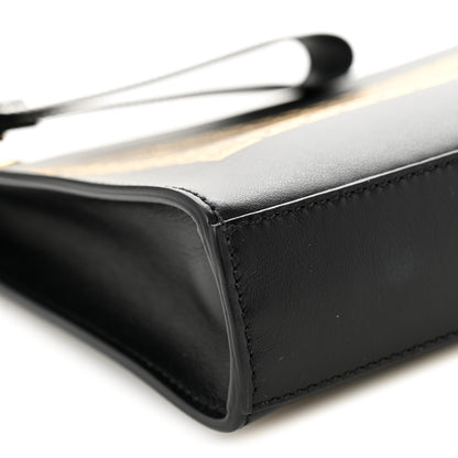 Fendi X VERSACE Vitello Grace Fendace FF Baroque Logo Large Flat Pouch Black 9 of 11