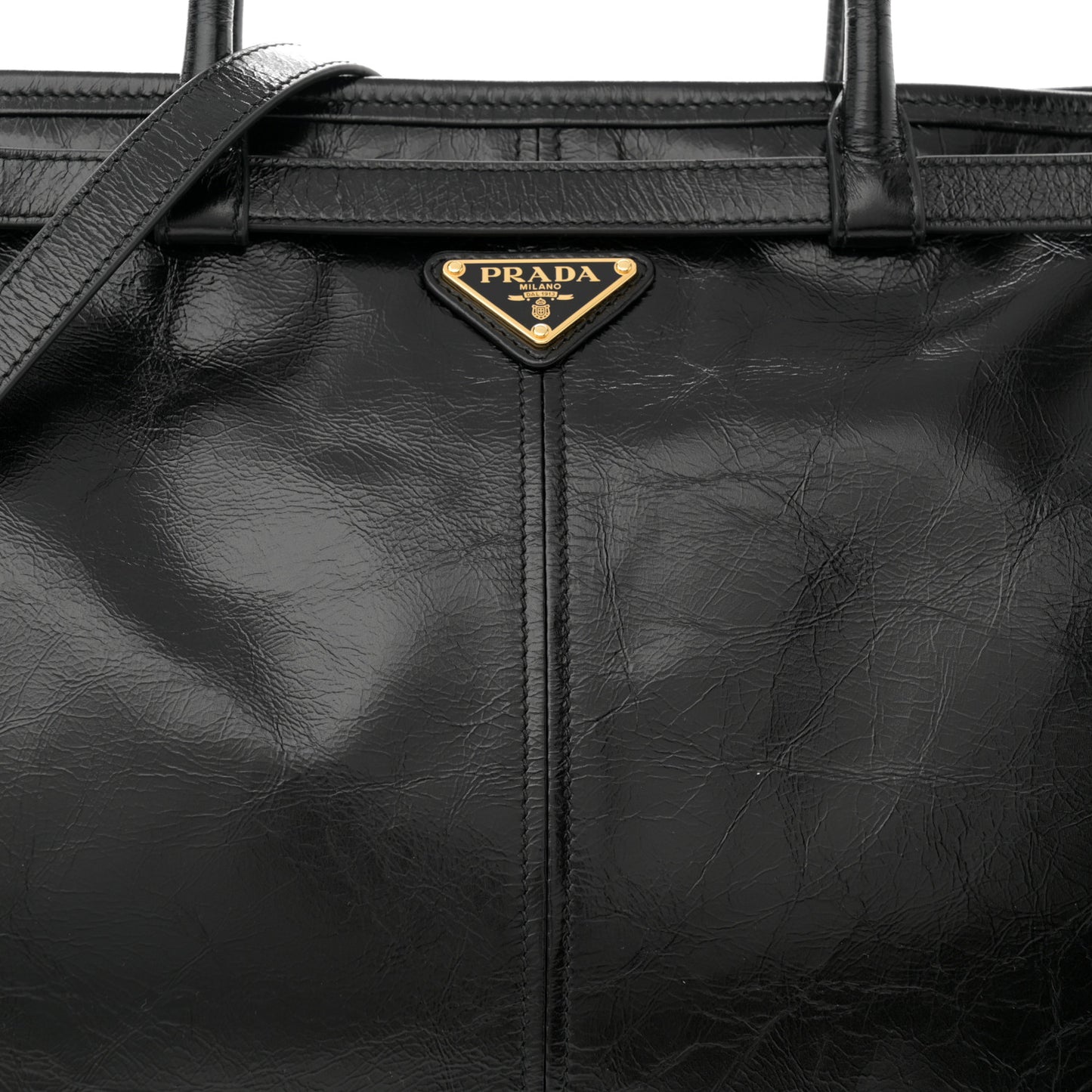Shiny Nappa Large Bonnie Shoulder Bag Black