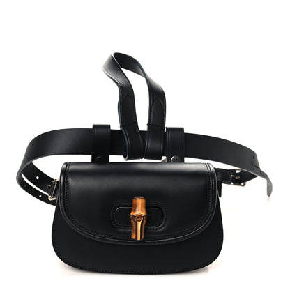 Gucci Calfskin Bamboo Mini 1947 Belt Bag 85 34  Black 1 of 10
