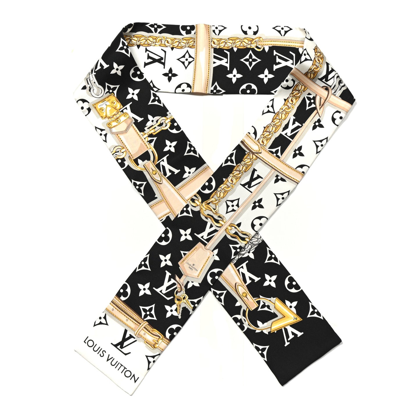 Silk Monogram Confidential Bandeau Black
