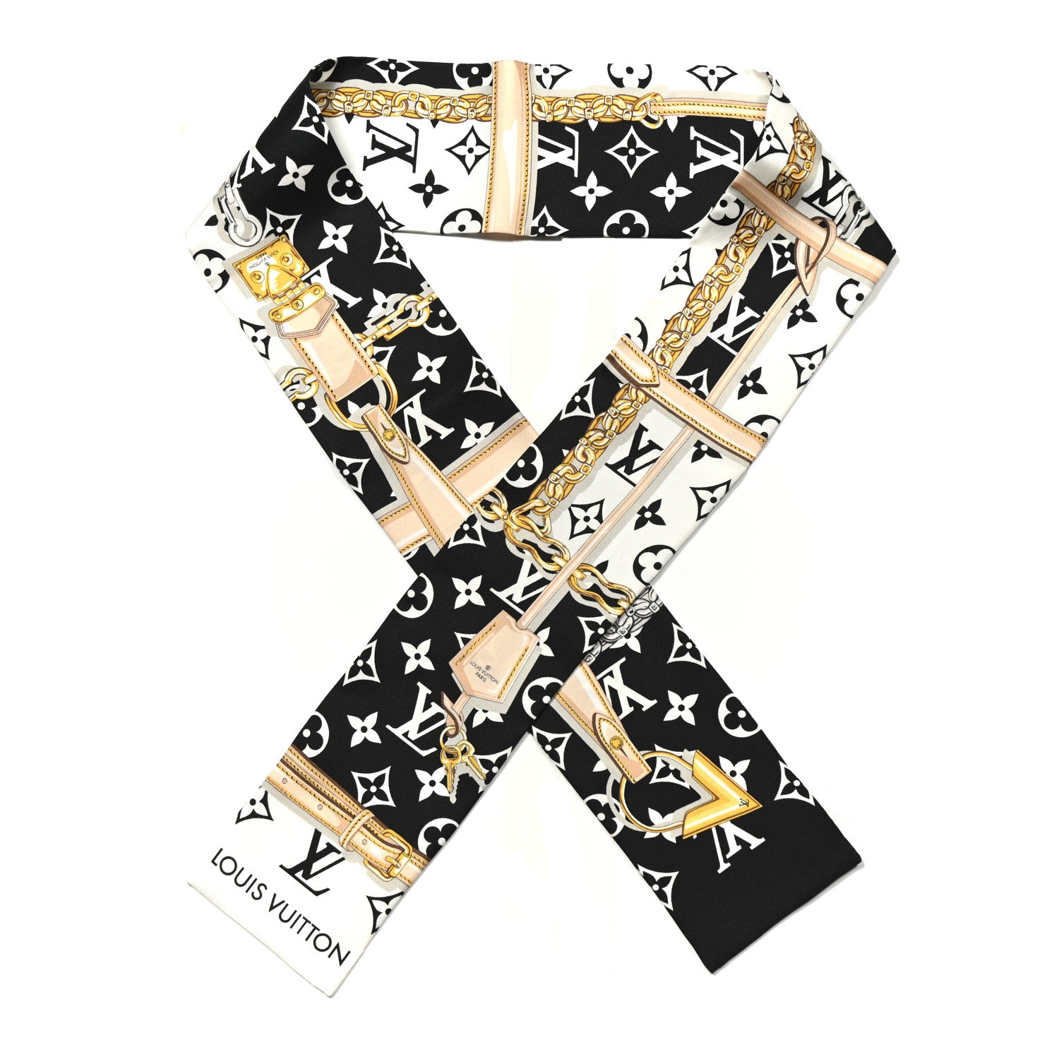 Louis Vuitton Silk Monogram Confidential Bandeau Black 1 of 4