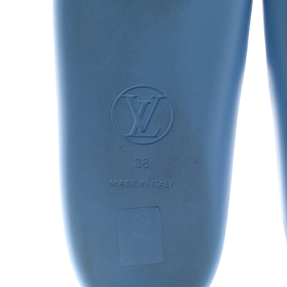 Louis Vuitton Rubber Monogram Embossed Sunbath Flat Mule 38 Blue 6 of 7