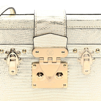 Louis Vuitton Metallic Lizard Petite Malle Silver 7 of 9
