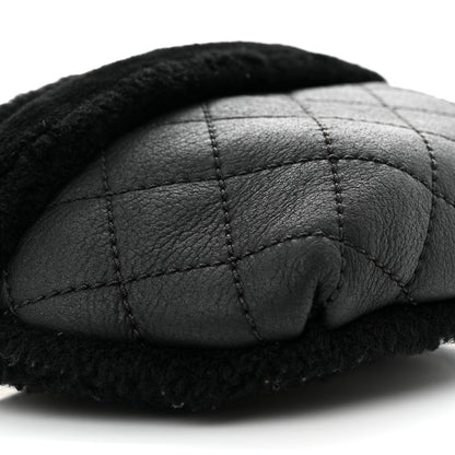 Chanel Calfskin Fur Quilted Waist Bag Fanny Pack Black 9 of 11