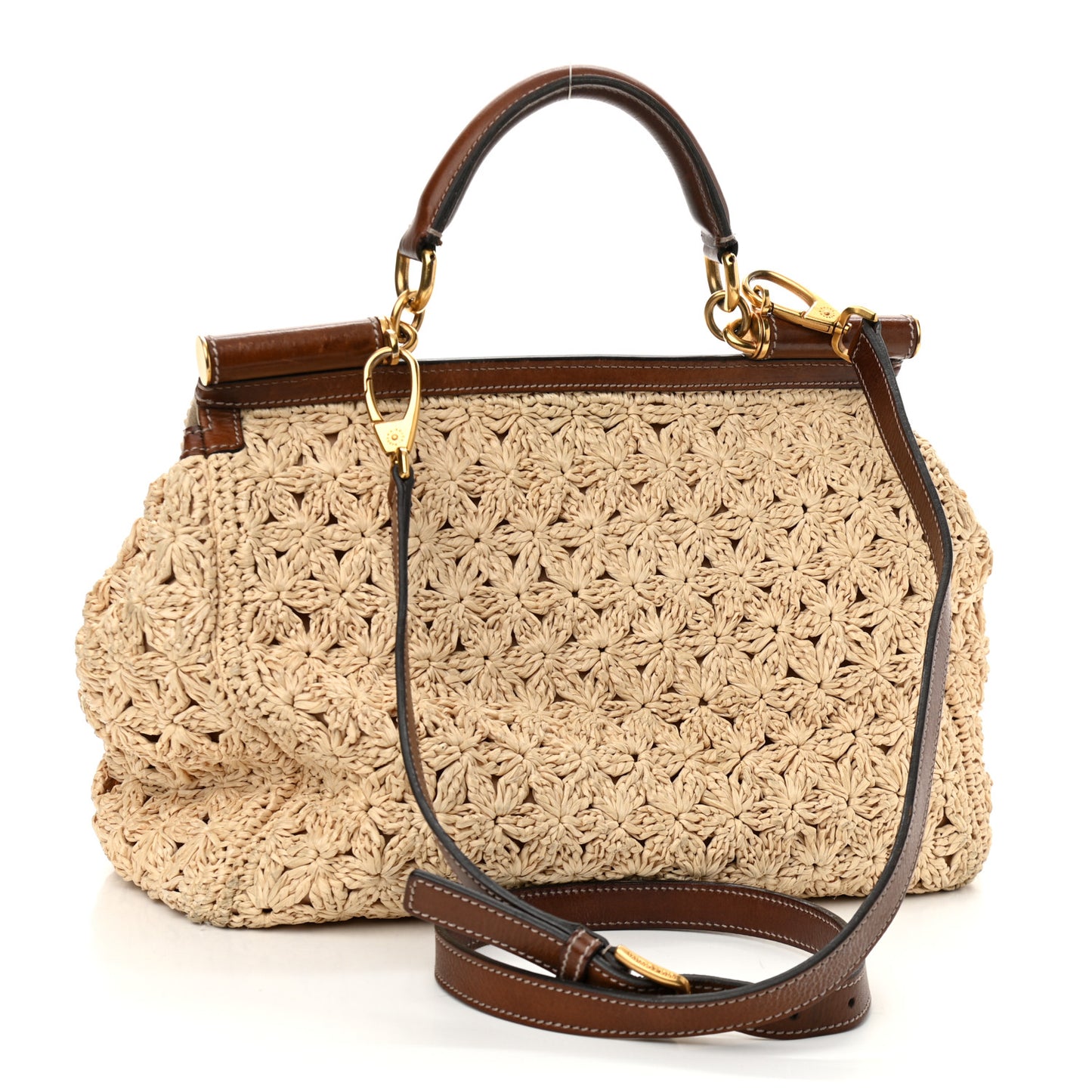 Woven Raffia Miss Sicily Satchel